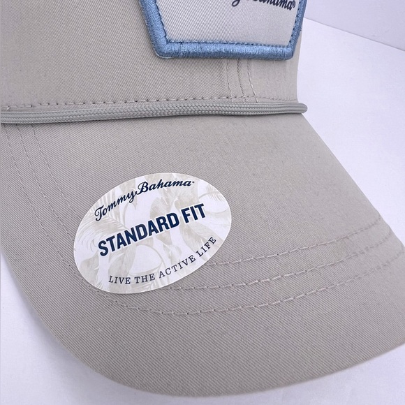 TOMMY BAHAMA CAP/HAT, MARLON FISH LOGO, BLACK COOL MESH,ADJUT STRAP, GREY COLOR - Picture 6 of 12